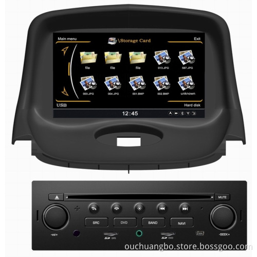 Ouchuangbo S100 audio DVD gps radio navi Peugeot 206 2008-2012